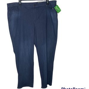 Intro Adrian Tummy Control Straight Leg Pull-On Denim Jeans